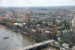 A view of Big Ben and the Houses of Parliament from the top of the world!