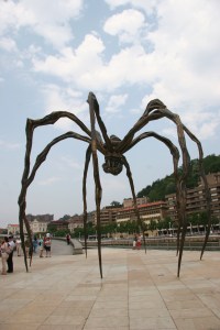 Giant spider sculpture at the Guggenheim.