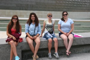 Hailey, Lexi, Brittney, and Amanda at the Guggenheim.