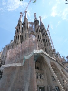 The front of the Sagrada Familia.
