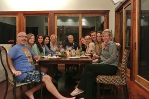 Family Dinner - isn't this a great looking group?  Love this family - from left is Rob, Kenzie, Hailey, Lexi, Me, Grandpa/Michael, Jake, Brittney, Brian, Natalie, and Karen Ann.