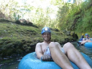 Lights on, Brian, we're heading into one of the five caves we will be going through.