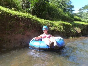 Natalie looks pretty even with a hard hat on!