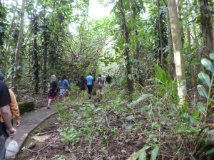 On the trail back to the boat.