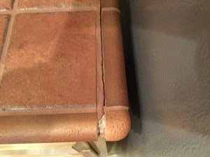 Grout disintegrating.