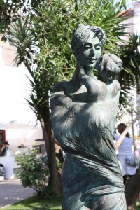 A Mother and Child sculpture.