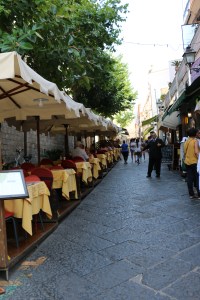 Land is scarce, so all available space is used, including alleyways.