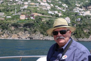 Michael enjoying our boat ride.
